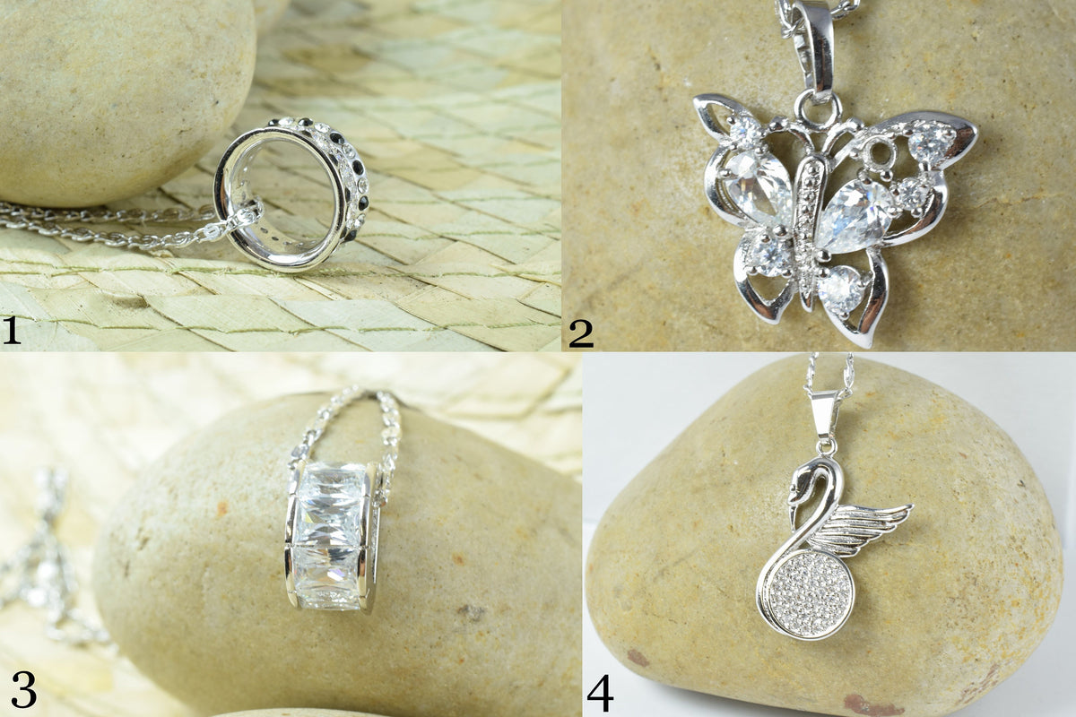 Gold Filled Look, Rhodium With Cubic Zirconia Pendants  RP55, RP09, RP06, RP60 jewelry making supplies