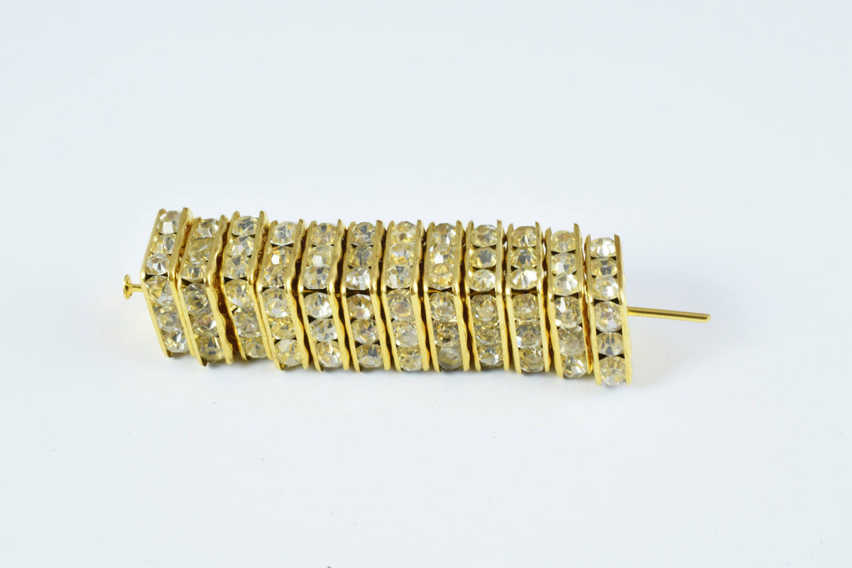 10mm Square Rhinestone Spacer Gold/Silver Plated Pave Beads,Gold Spacer, Silver Spacer Beads, Spacer Beads, Silver Plated...