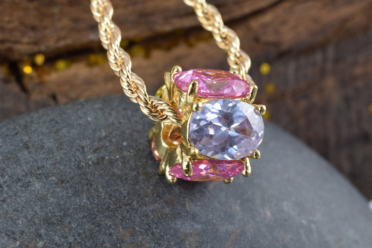 18KT Rainbow CZ,Gold Filled,Rose Gold Pendants,Wholesale Gold Filled,Wedding Gifts,Cross Pendant,Wedding Gift,Anniversary...
