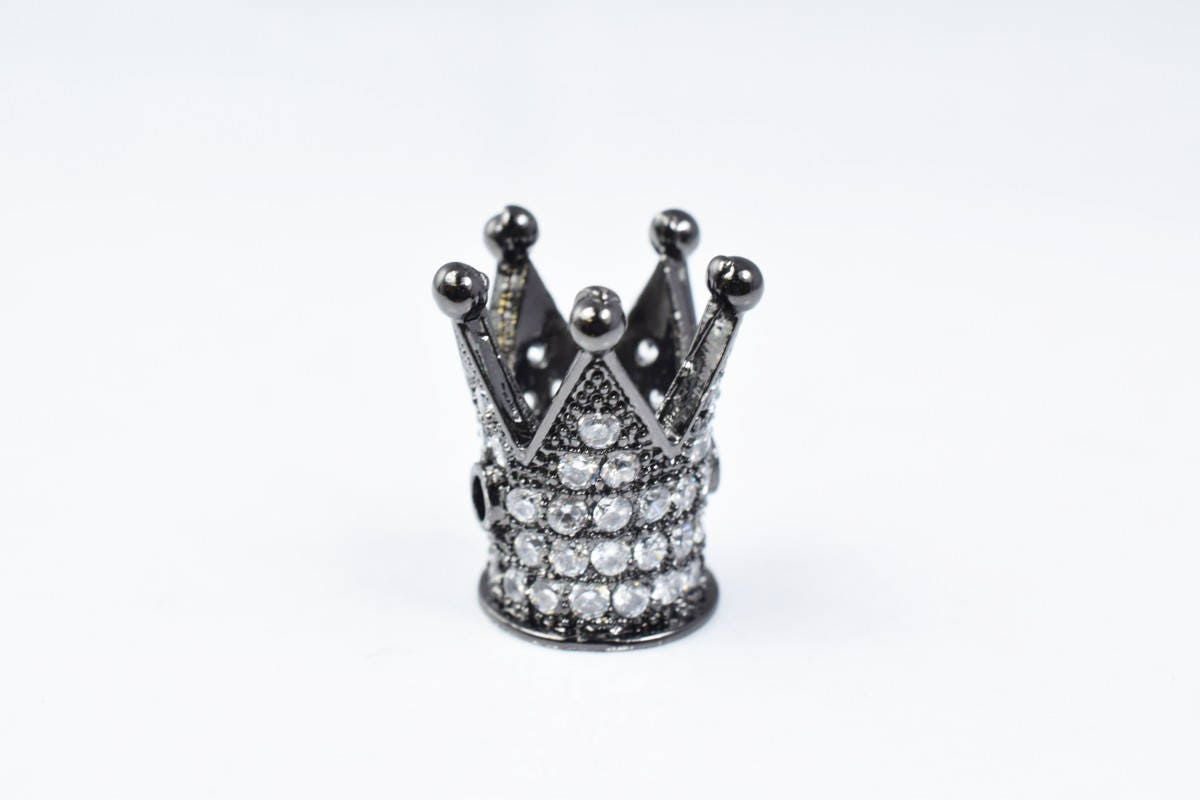 Crown Micro Pave CZ Rhinestone Spacer Beads High Quality 4 Colors jewelry making supplies - detail image 4