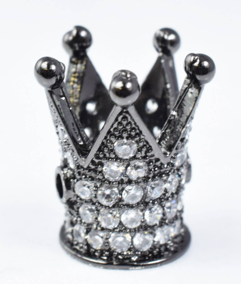 Crown Micro Pave CZ Rhinestone Spacer Beads High Quality 4 Colors jewelry making supplies - detail image 6