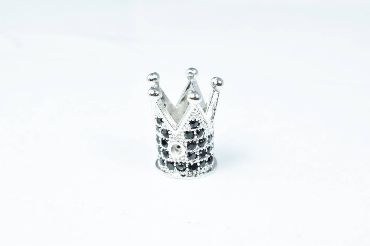 Crown Micro Pave CZ Rhinestone Spacer Beads High Quality 4 Colors jewelry making supplies - detail image 4