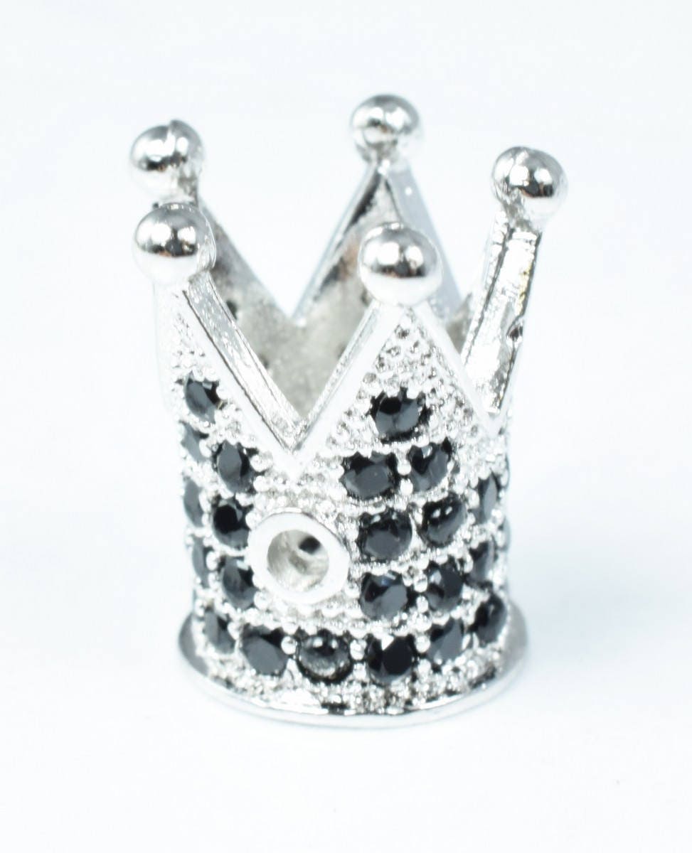 Crown Micro Pave CZ Rhinestone Spacer Beads High Quality 4 Colors jewelry making supplies - detail image 5