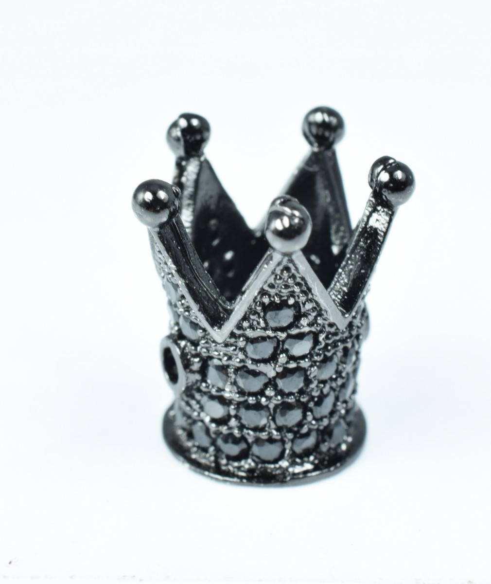 Crown Micro Pave CZ Rhinestone Spacer Beads High Quality 4 Colors jewelry making supplies - detail image 9