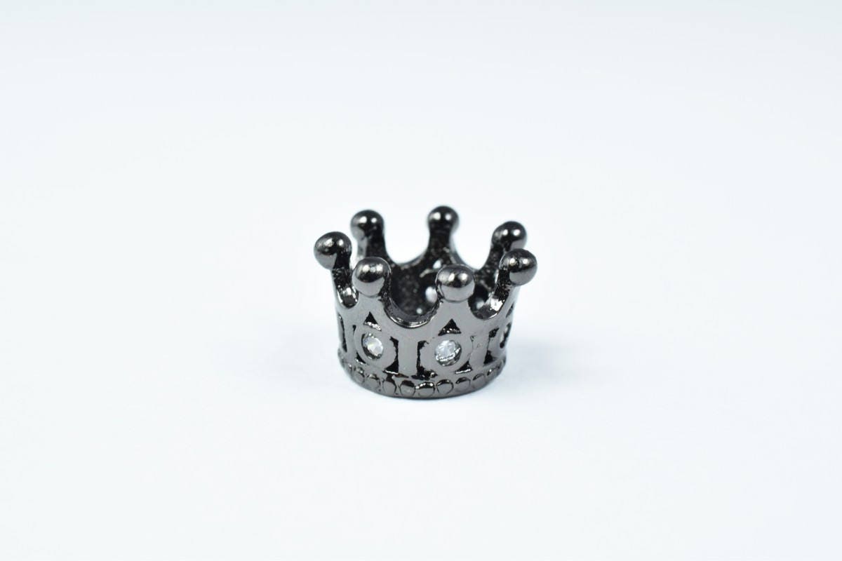 Crown Micro Pave CZ Rhinestone Spacer Beads High Quality 3 Colors jewelry making supplies - detail image 7