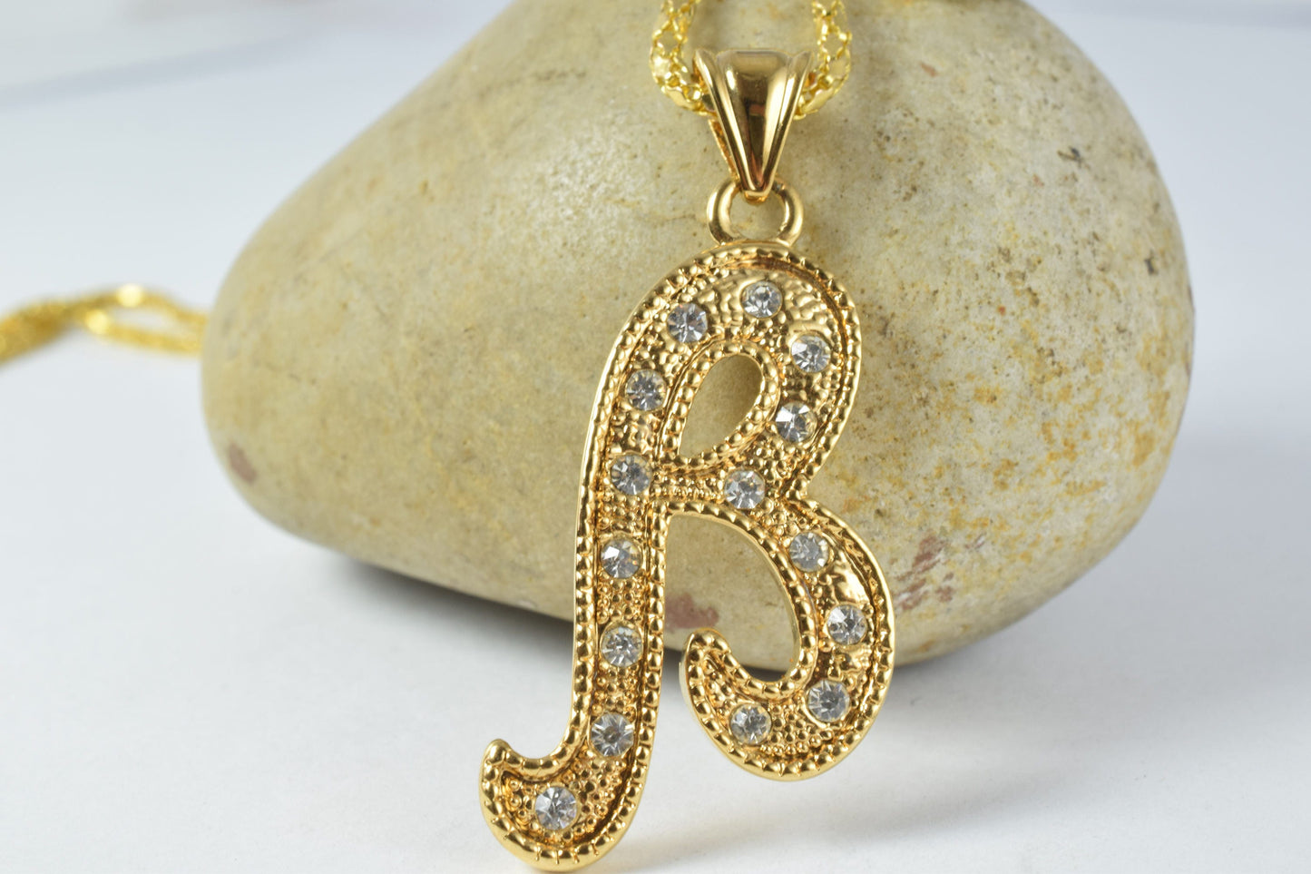 18KT 33mm Gold Filled Initials,Initial Gold Filled Initial Pendant Name"B, C, H, M" Valentine's Day Gift Initial Monogram,...
