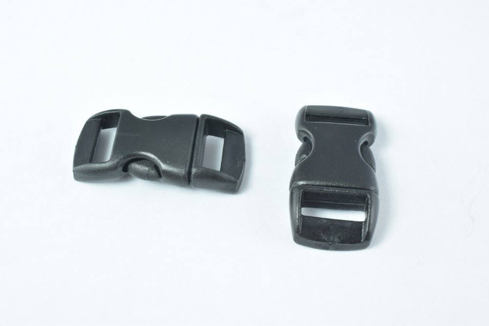 Plastic Clip Buckles, Black Color, Plastic Paracord Buckle, Breakaway Kitty Clip Curved Side Release Buckle jewelry making...