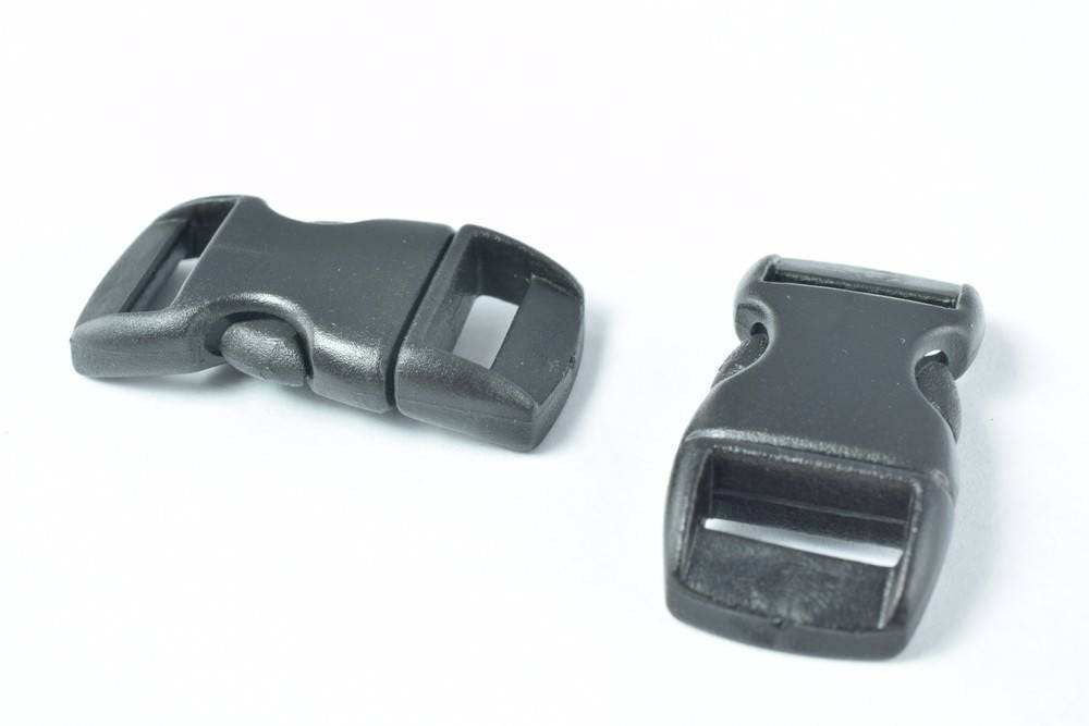 Plastic Clip Buckles, Black Color, Plastic Paracord Buckle, Breakaway Kitty Clip Curved Side Release Buckle jewelry making...