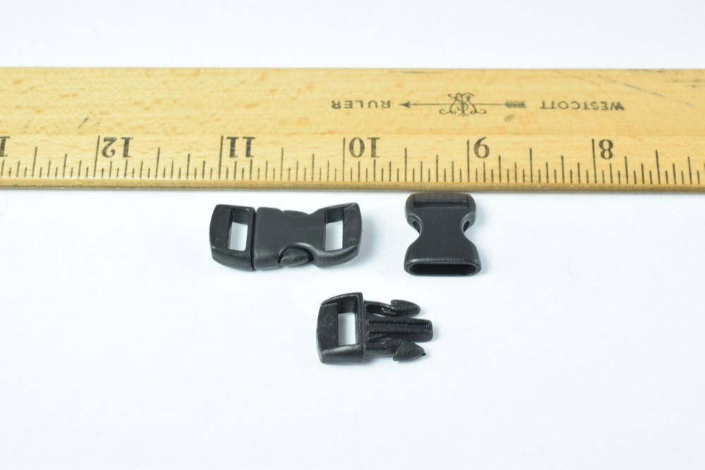 Plastic Clip Buckles, Black Color, Plastic Paracord Buckle, Breakaway Kitty Clip Curved Side Release Buckle jewelry making...