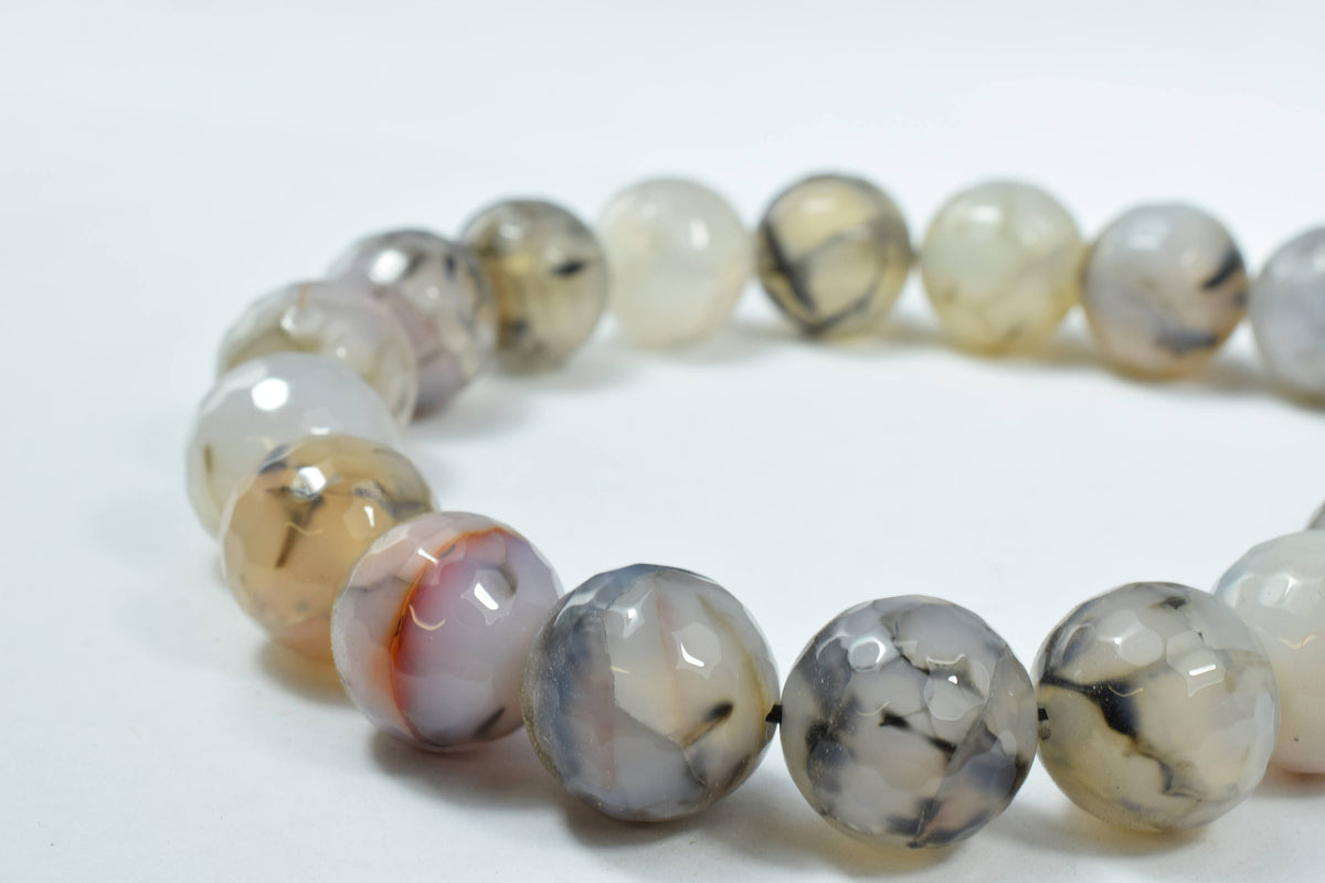 14mm Tonal Gray Crazy, Lace Agate Round Stone Beads, Sold by 1 strand of 15pcs, 2mm, 165.0grams/pk,Lace Gray Agate, Round...