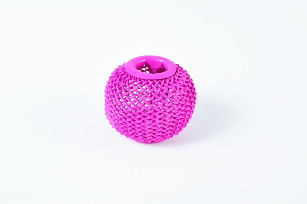 6 PCs Wire Mesh Beads Basketball wives large hole Round Beads 16mm metal jewelry big hoop earring chunky bead jewelry maki...