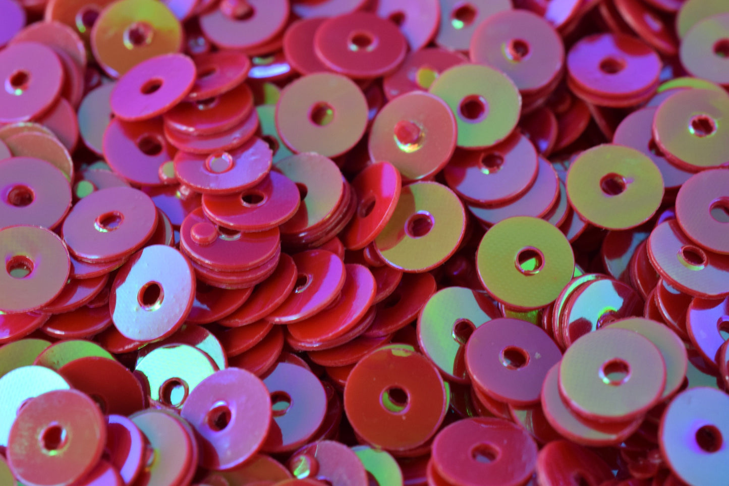 3/4/6mm Red Magenta Iridescent Sequins Sheen Round Sequins/Loose Paillettes,Wholesale Sequins,Shimmering Sequin Apparel,Sh...