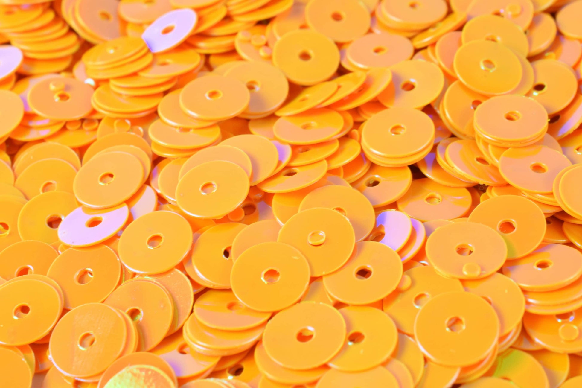 Loose Sequin Apparel Supplies: Orange Light Iridescent Flat Round Sequins - 3/4/6mm Multi-Color, Bulk Packs for Costume & Shoe Decor