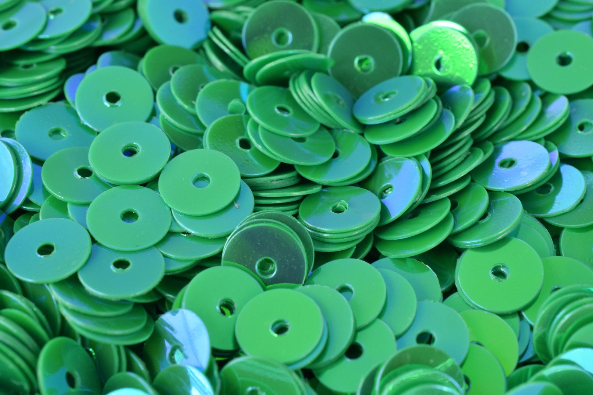 3/4/6mm Light Emerald Green Iridescent Flat Sequins Round/Loose Paillettes/Wholesale Sequins Multi Color, Loose Sequin App...