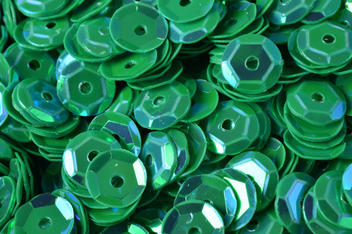 Bright Green Cup Iridescent Sequins: 3/4/6mm Round Paillettes, Shimmer Sheen | 2000pcs, Lightweight, Sewing & Craft Supplies