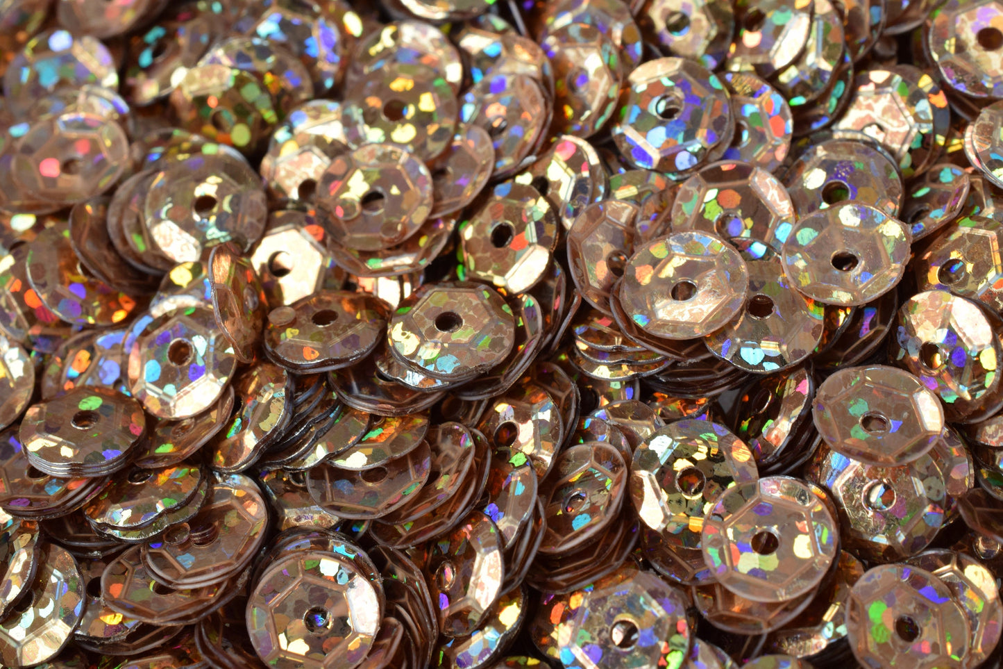3/4/6mm Light Brown  Cup Glossy Iridescent Sequins Sheen Round Sequins/Loose Paillettes,Wholesale Sequins,Shimmering Sequi...