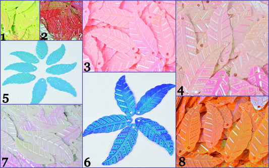 11x30mm Iridescent Multi Tone Sequins Leaf/ Sheen Floral Sequins/Loose Paillettes,Wholesale Sequins,Shimmering Sequin Appa...