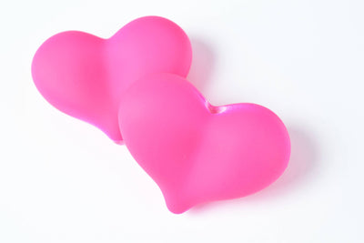 30x22mm Matte Rubberized Plastic Heart Beads,Mixed Color Heart Beads,Heart Beads,Drilled Heart,Heart Beads,Wholesale Heart...