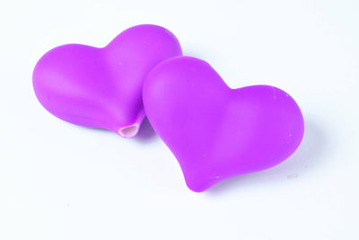 30x22mm Matte Rubberized Plastic Heart Beads,Mixed Color Heart Beads,Heart Beads,Drilled Heart,Heart Beads,Wholesale Heart...