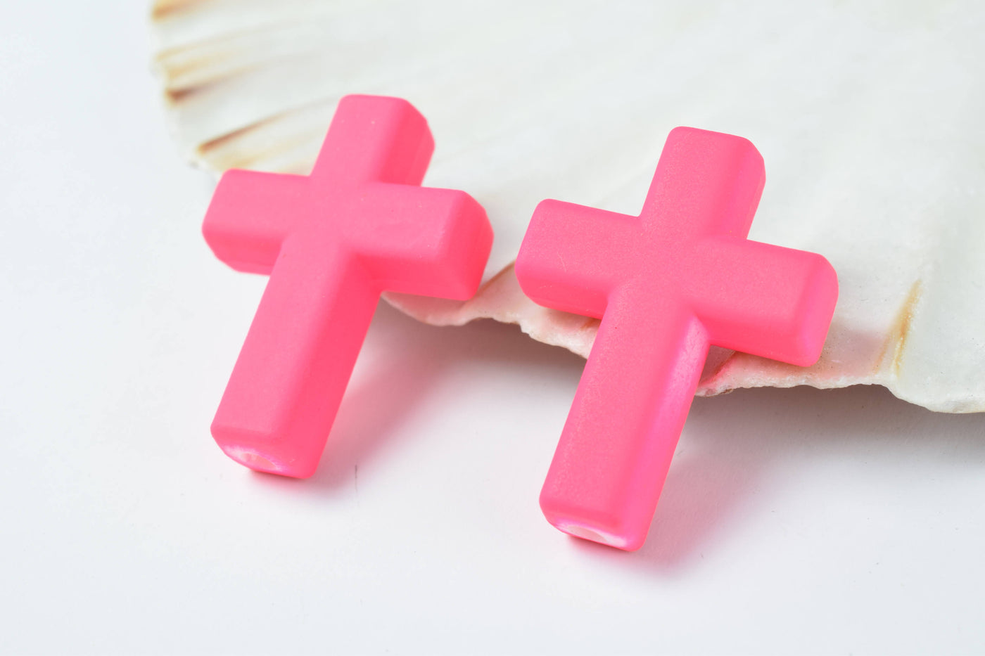 Matte Rubberized Plastic Cross Beads, Plastic Cross Beads,Acrylic Cross Beads,Acrylic Beads,Necklace beads,Rubberized Bead...