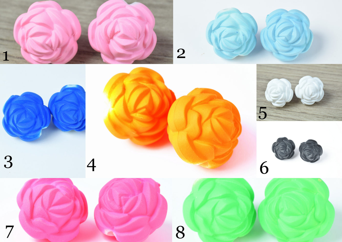 12mm Matte Rubberized Plastic Rosette Floral Beads, Plastic Cross Beads,Acrylic Rosette Floral Beads,Necklace beads,Rubber...