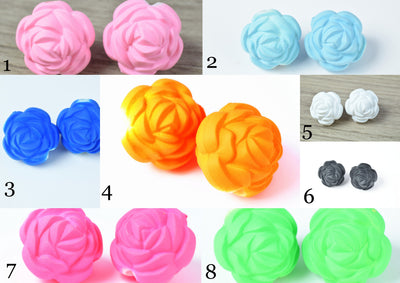 12mm Matte Rubberized Plastic Rosette Floral Beads, Plastic Cross Beads,Acrylic Rosette Floral Beads,Necklace beads,Rubber...