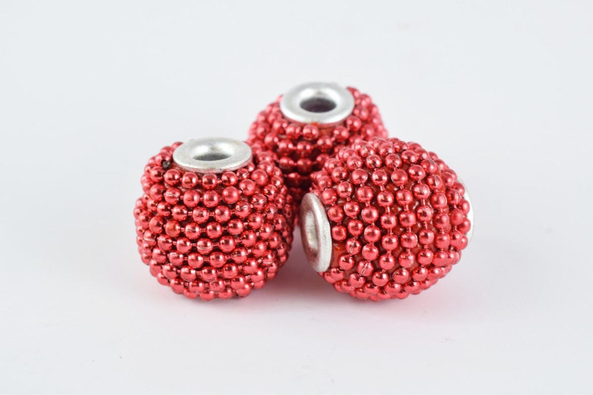 15x13mm Indonesian Clay Beads Handmade Beads 6 PCs, Bohemian Bali Style Jewelry Making Decorative Round Beads jewelry maki...