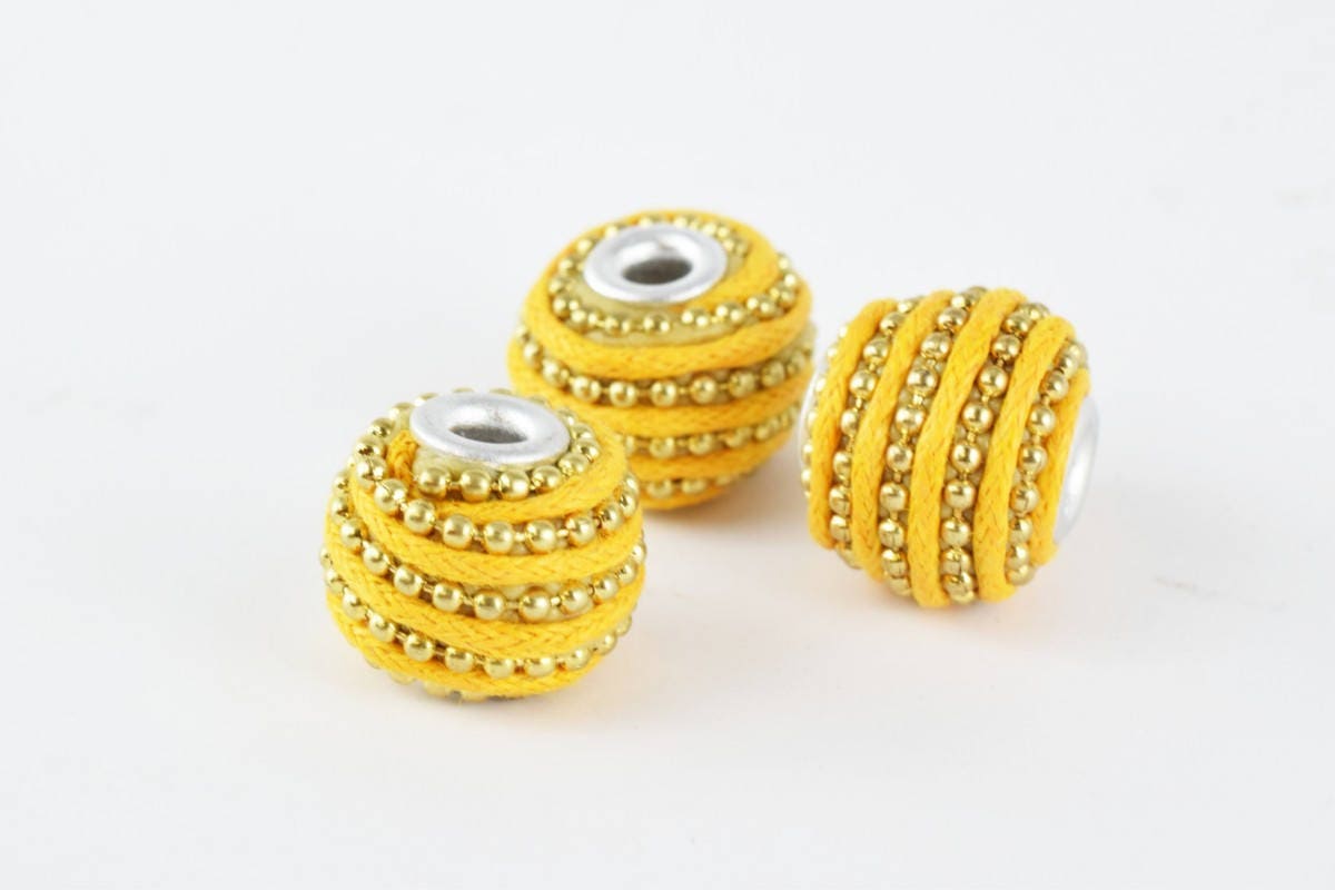 14x13mm Indonesian Clay Beads Handmade Beads 6 PCs, Bohemian Bali Style Jewelry Making Decorative Round Beads jewelry maki...