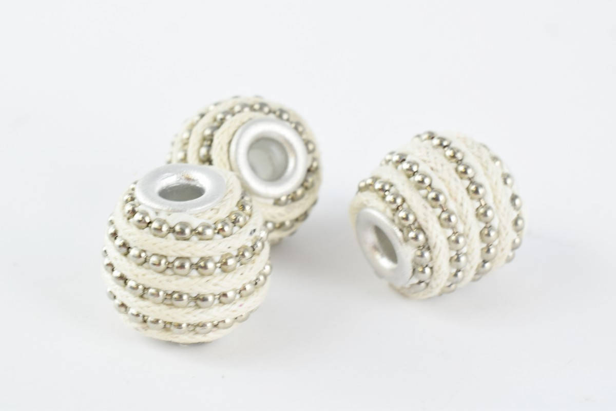 14x13mm Indonesian Clay Beads Handmade Beads 6 PCs, Bohemian Bali Style Jewelry Making Decorative Round Beads jewelry maki...