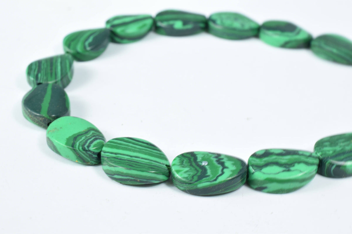 10x15mm Wave Teardrop Green Malachite Gemstone Beads, Wholesale beads, Malachite beads, Wholesale Malachite Bead, Gemstone...