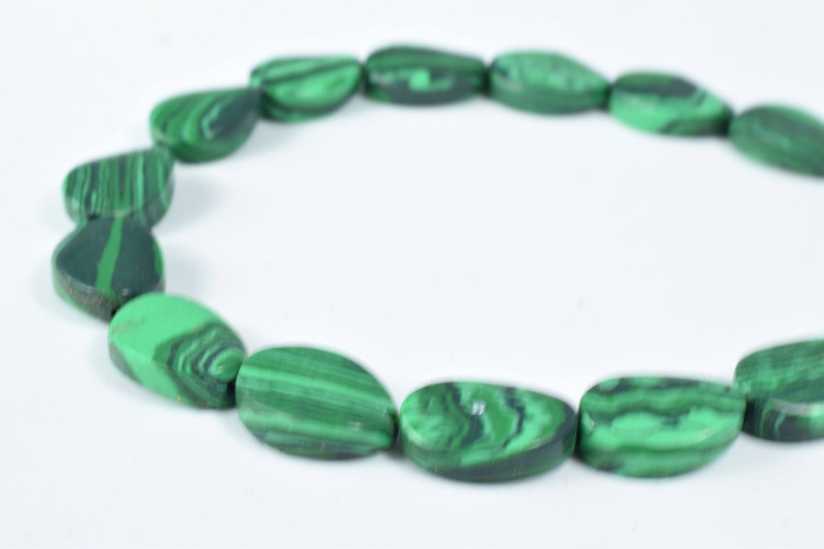 10x15mm Wave Teardrop Green Malachite Gemstone Beads, Wholesale beads, Malachite beads, Wholesale Malachite Bead, Gemstone...