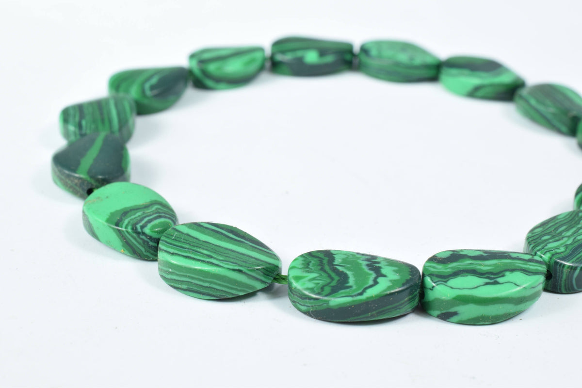 10x15mm Wave Teardrop Green Malachite Gemstone Beads, Wholesale beads, Malachite beads, Wholesale Malachite Bead, Gemstone...