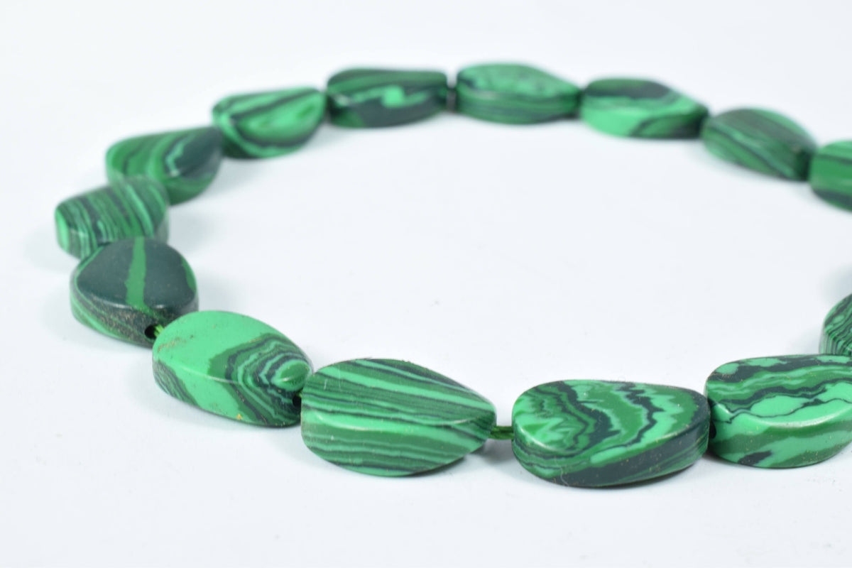 10x15mm Wave Teardrop Green Malachite Gemstone Beads, Wholesale beads, Malachite beads, Wholesale Malachite Bead, Gemstone...