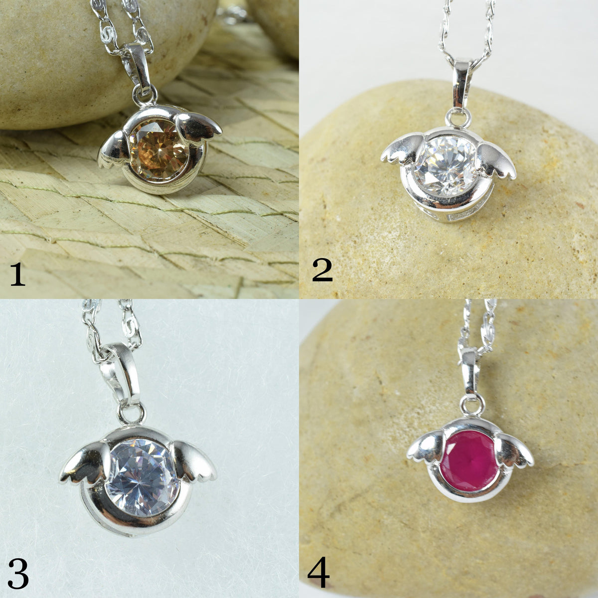 16x14mm Sparkly CZ Angel Wings White Gold Rhodium Pendant/Multicolored  Cubic Zirconia/Rhodium Pendant/Wholesale Pendants,...