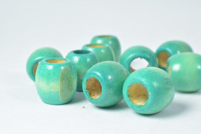 12mm Round Large Hole Green Wooden Beads, Beading Tools, Green Wood Beads, Macrame Beads, Round Wooden Beads, DIY, 250pcs...