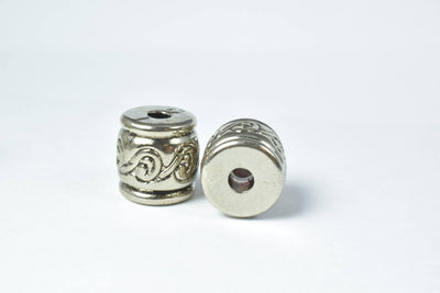 13mm Round Tube Silver Black Accent Plastic Beads, Plastic Beading Tools, Beads, Macrame Beads,Tube  Plastic Resin Beads,...