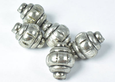 12x16mm Bali Textured Cone Plastic Antique Silver Plastic Beads, Wholesale Plastic Beads, Textured Cone Beads, Antique Sil...