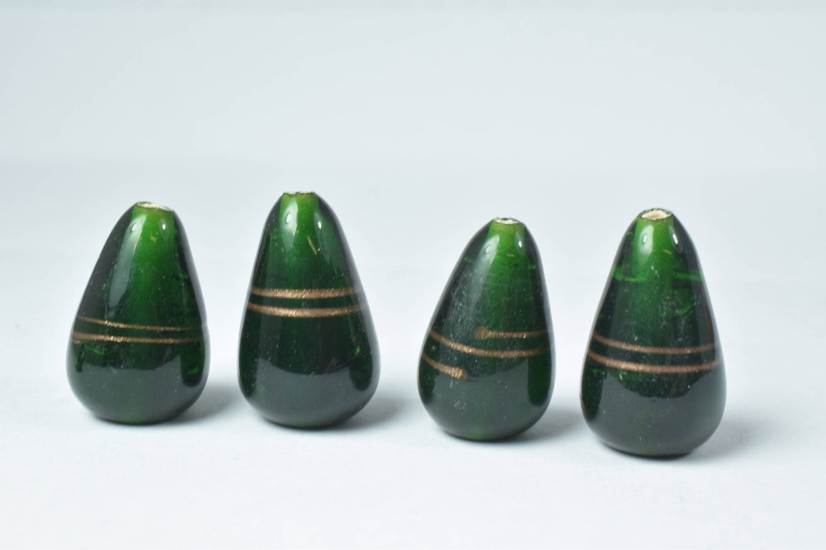 13x20mm Glossy Green Glass Cone Bottom Beads/Green Glass Beads/Sold by 30PCs/Wholesale Glass Beads/Cone beads/Glass Cone B...