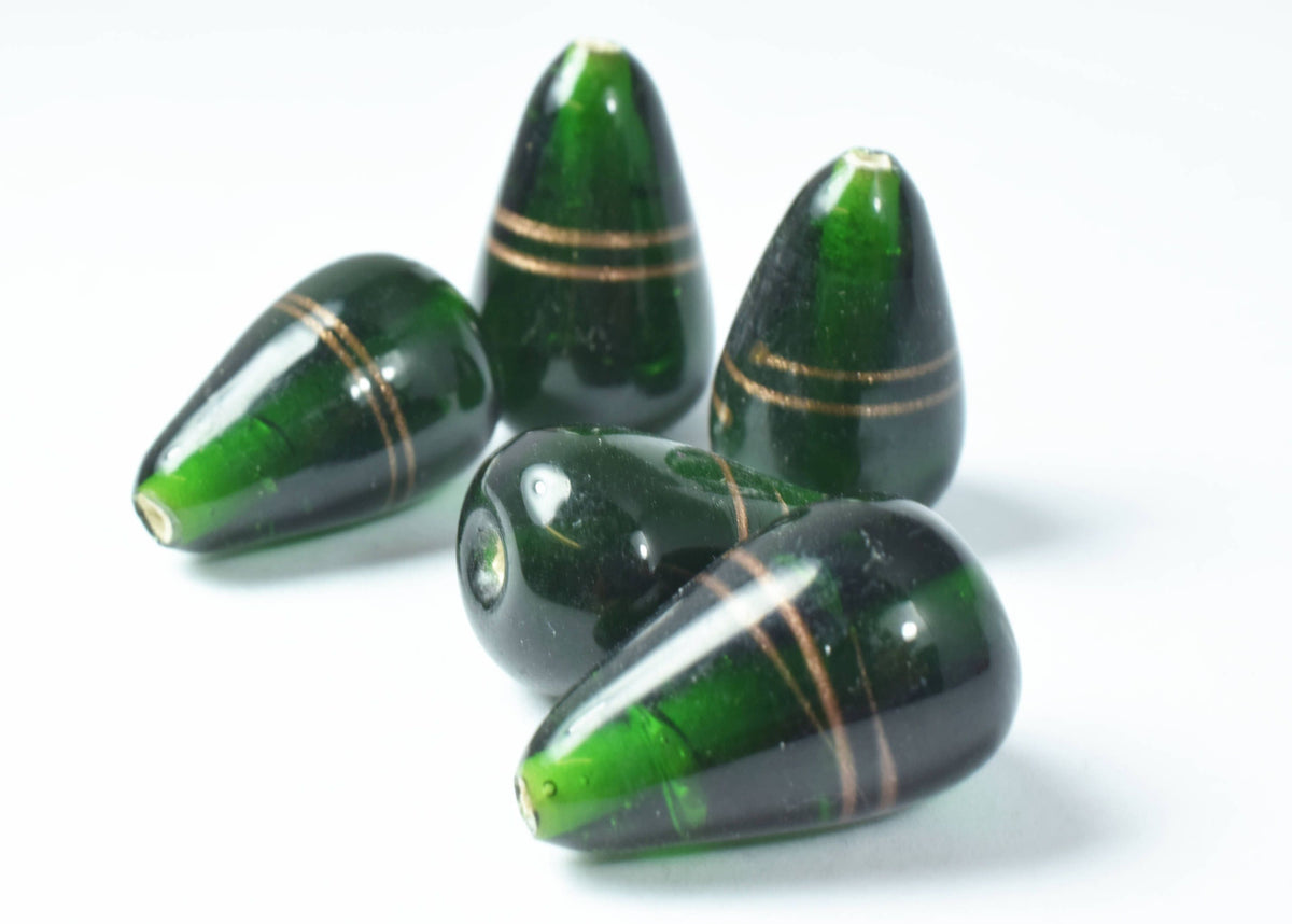 13x20mm Glossy Green Glass Cone Bottom Beads/Green Glass Beads/Sold by 30PCs/Wholesale Glass Beads/Cone beads/Glass Cone B...