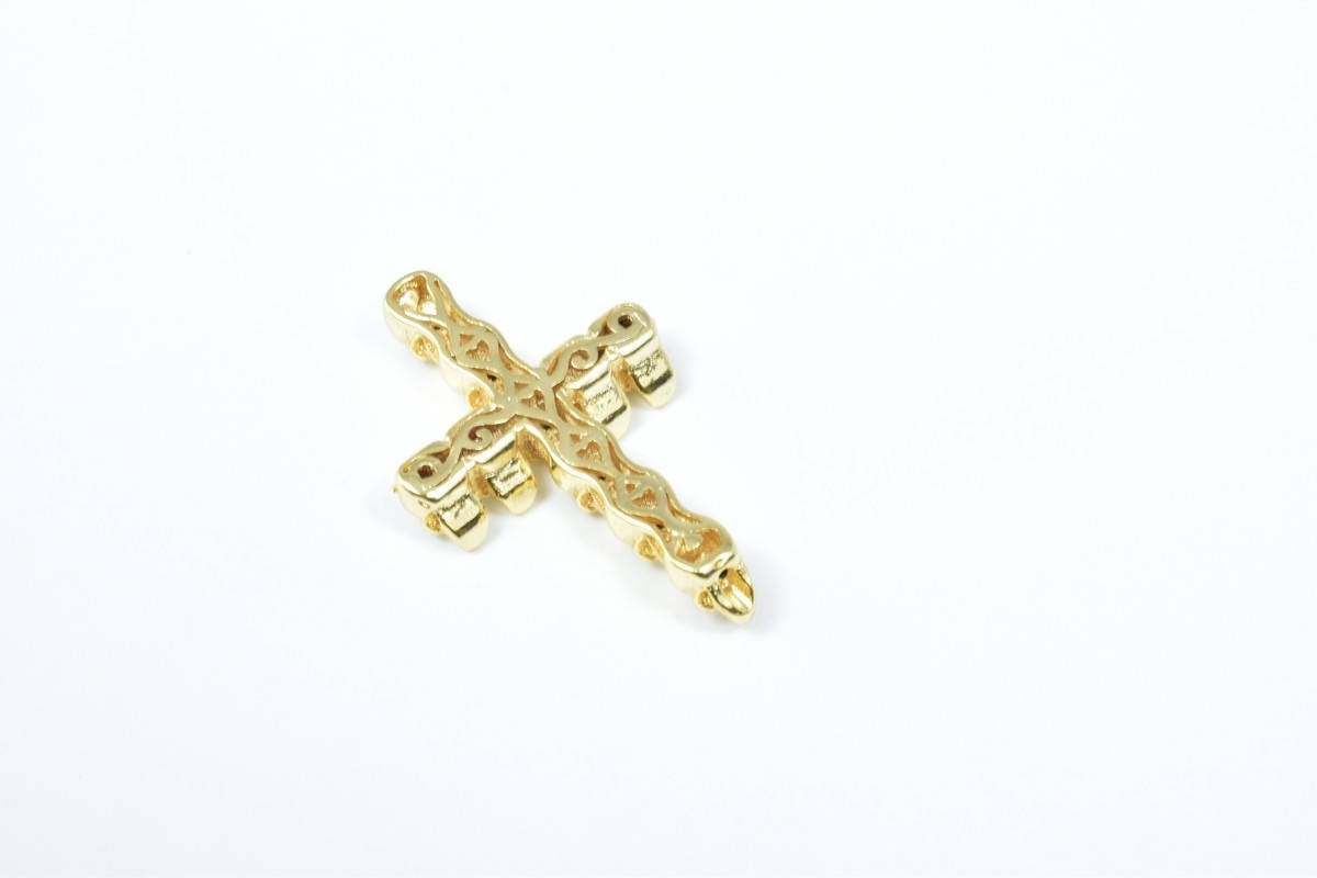 Cross Skull bead charm Micro Pave CZ Rhinestone Spacer Beads High Quality Horizontal Hole 4 Colors jewelry making supplies...