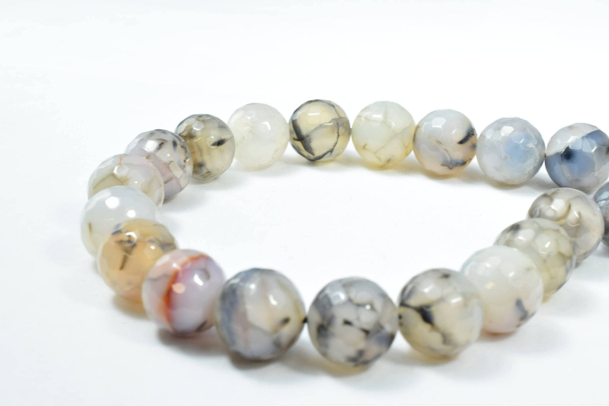 14mm Tonal Gray Crazy, Lace Agate Round Stone Beads, Sold by 1 strand of 15pcs, 2mm, 165.0grams/pk,Lace Gray Agate, Round...
