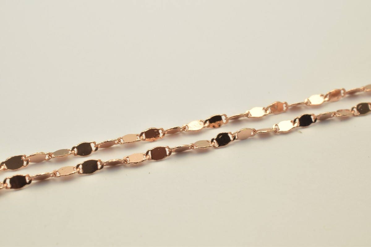 18K Rose as Gold Filled* Chain 17.25" Inch CG213 jewelry making supplies - detail image 2