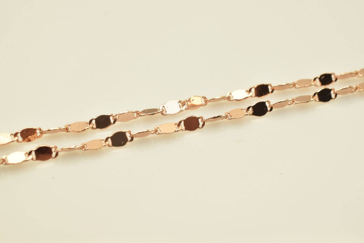 18K Rose as Gold Filled* Chain 17.25" Inch CG213 jewelry making supplies - detail image 7