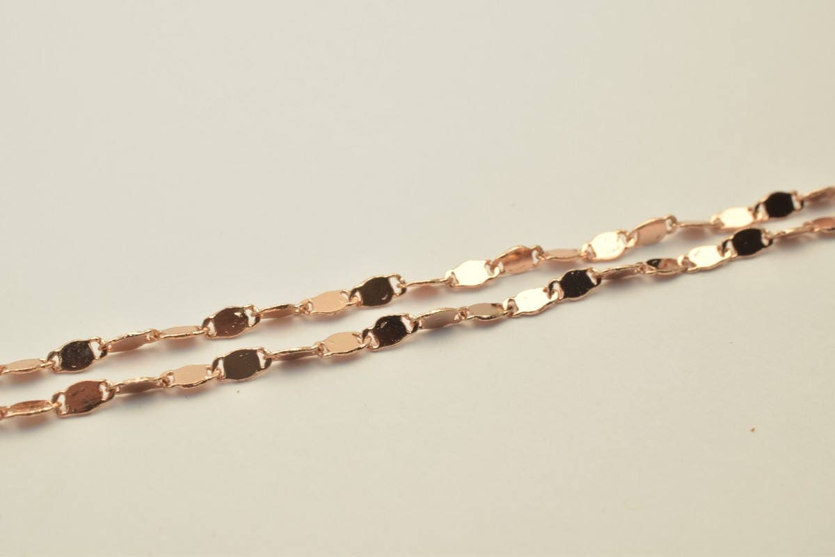 18K Rose as Gold Filled* Chain 17.25" Inch CG213 jewelry making supplies - detail image 3