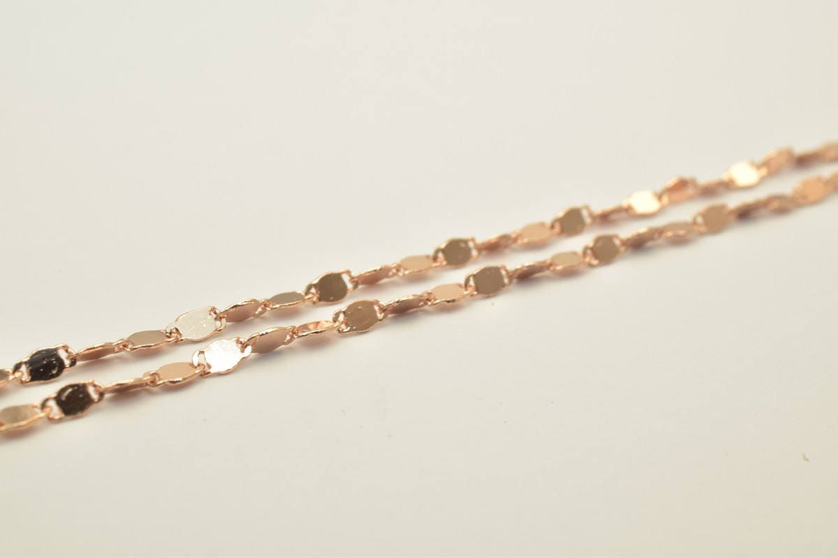18K Rose as Gold Filled* Chain 17.25" Inch CG213 jewelry making supplies - detail image 4
