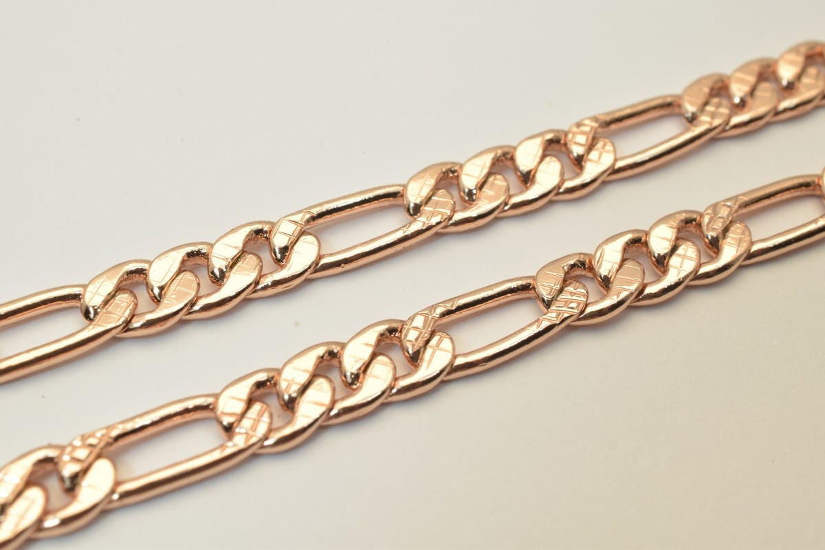 18K Rose as Gold Filled* Chain 19" Inch CG207 jewelry making supplies - detail image 3