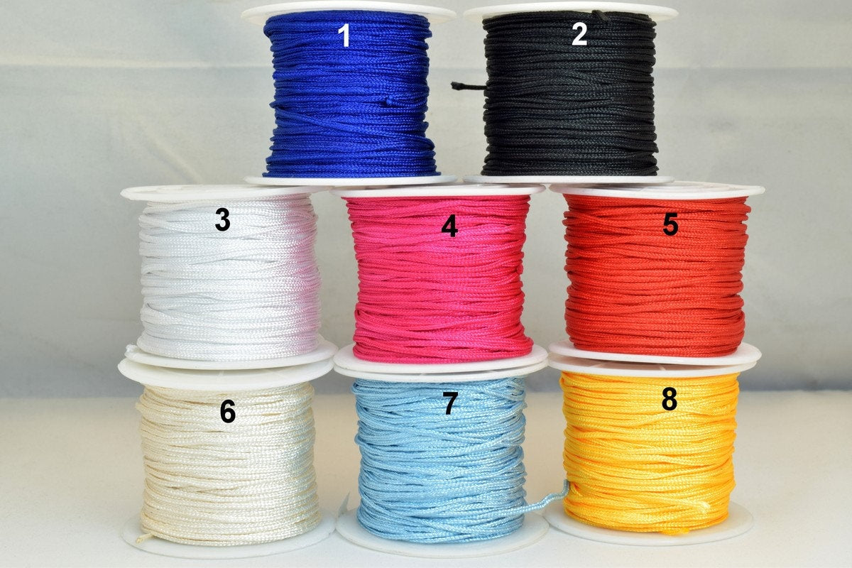 1.5mm Knot Nylon Cord Shamballa Macrame Beading Kumihimo String 30 Meters Cord Knot Shamballa Macrame Bead Beading Size 1....