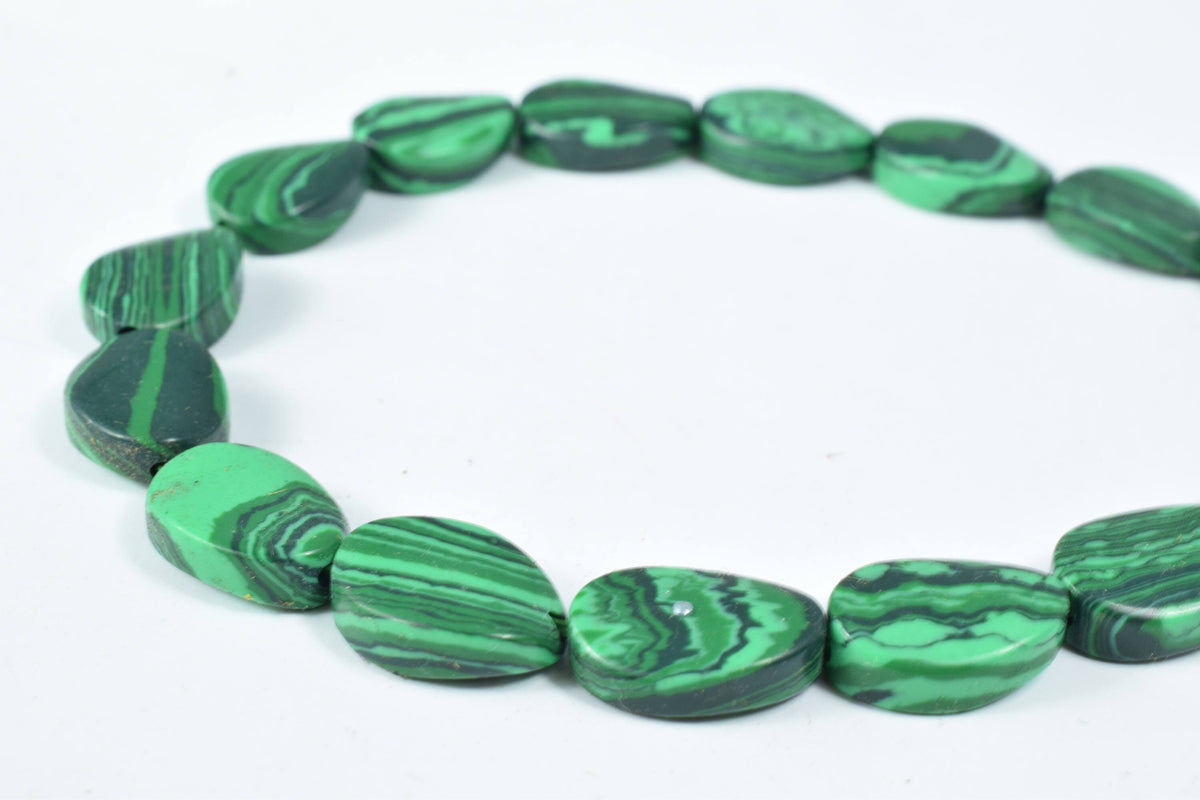 10x15mm Wave Teardrop Green Malachite Gemstone Beads, Wholesale beads, Malachite beads, Wholesale Malachite Bead, Gemstone...