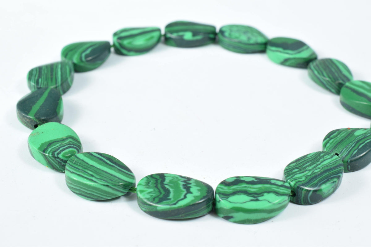10x15mm Wave Teardrop Green Malachite Gemstone Beads, Wholesale beads, Malachite beads, Wholesale Malachite Bead, Gemstone...
