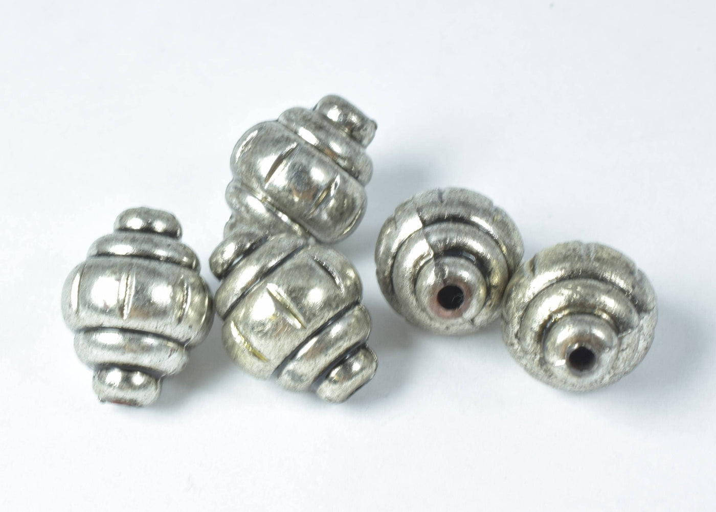 12x16mm Bali Textured Cone Plastic Antique Silver Plastic Beads, Wholesale Plastic Beads, Textured Cone Beads, Antique Sil...